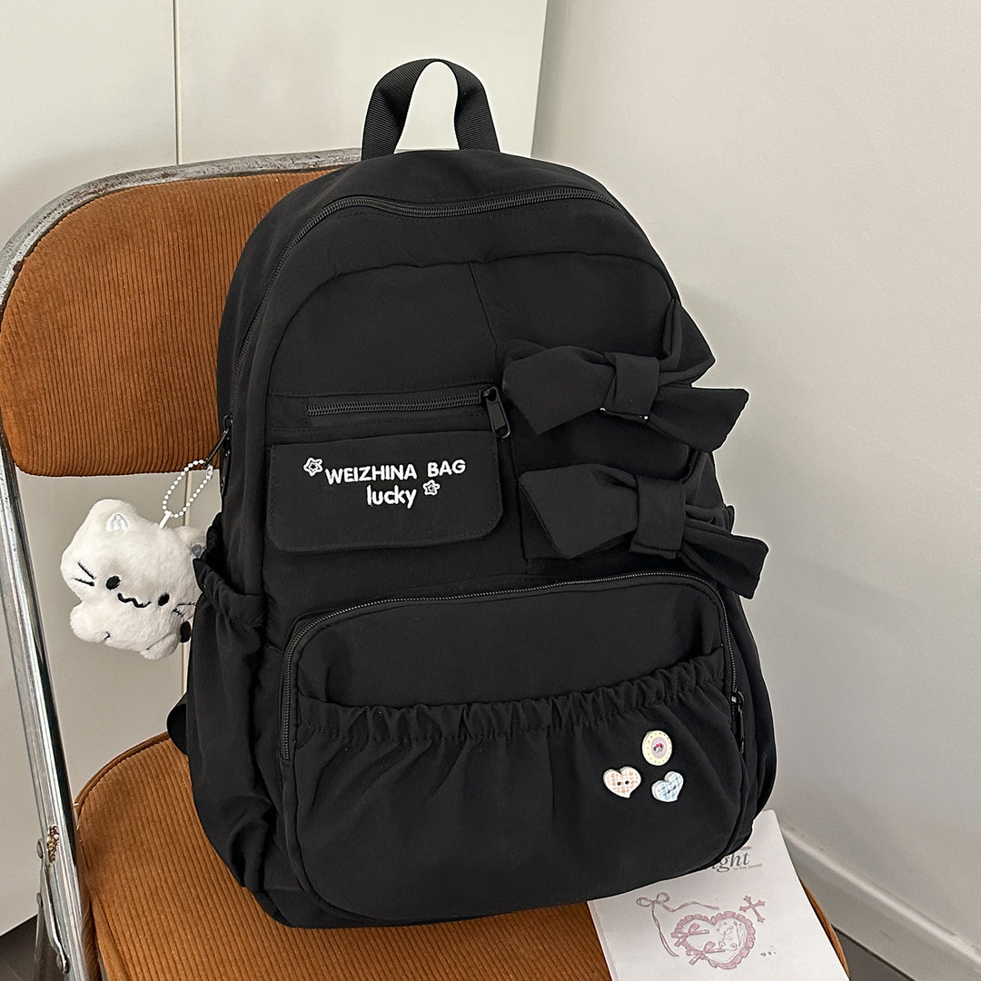 Stylish Bow-Accented Backpack Bowlift