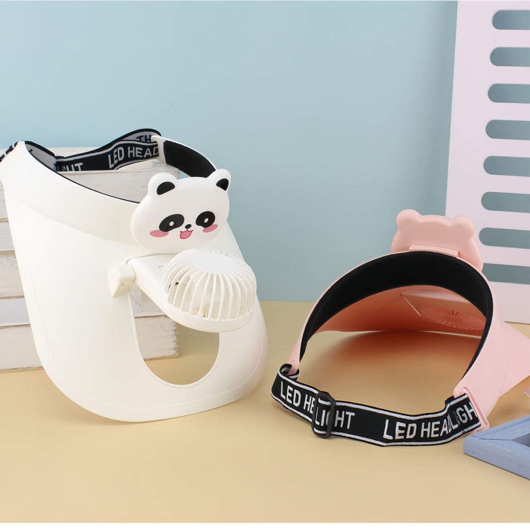 Ladies Portable USB Desk Fan with Cute Panda Design Bowlift