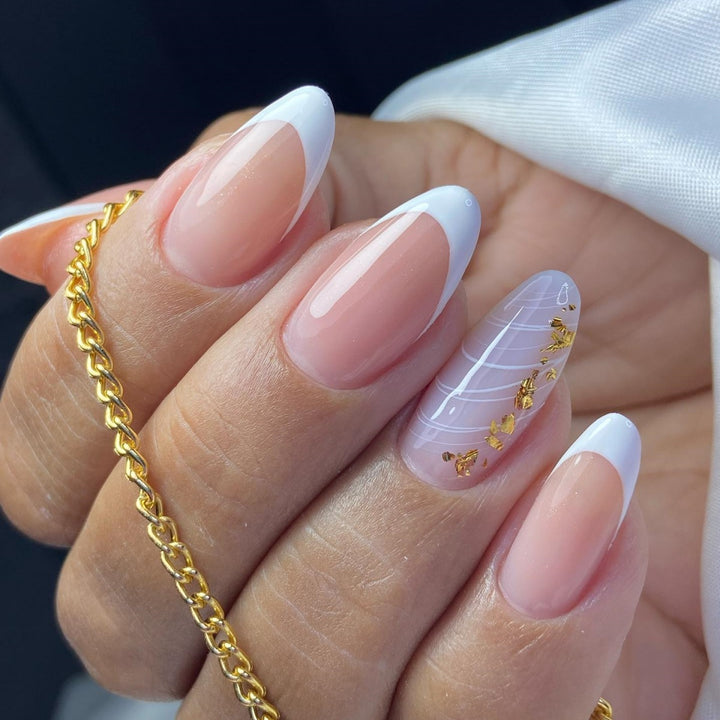 Elegant French Tip Nail Art Design Bowlift