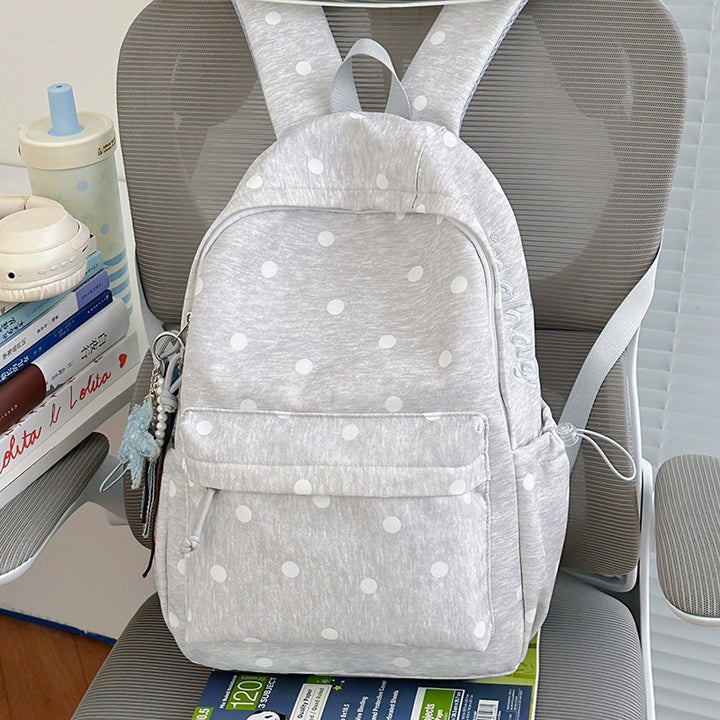 Cute Polka Dot Cotton Backpack Bowlift