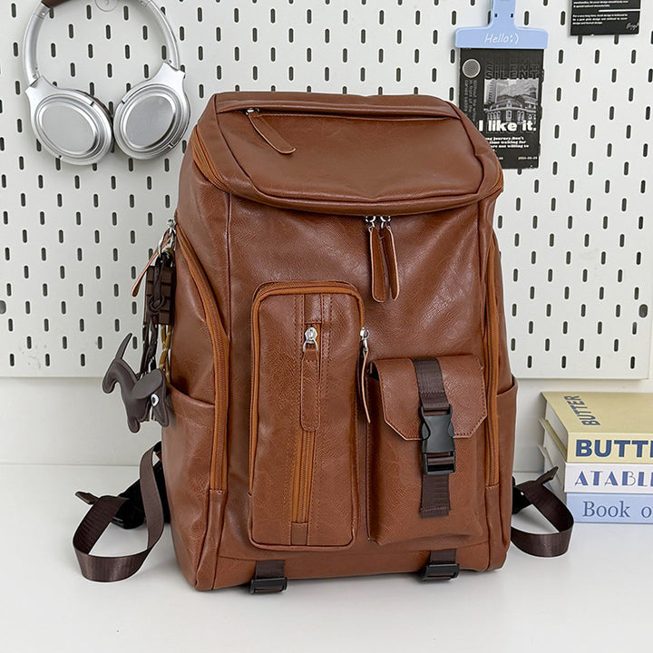 Multi-Functional Leather Backpack Bowlift