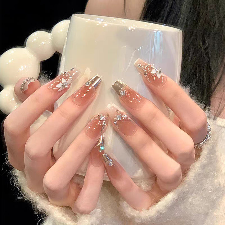 Decorative Stiletto Press-On Nail Enhancements