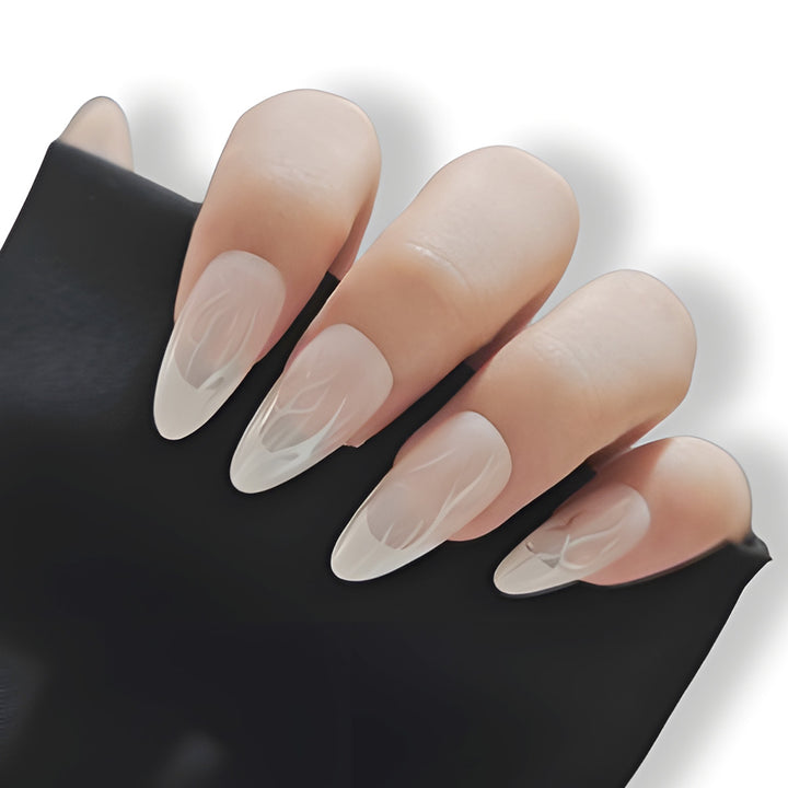 Chic Long Pointed Press-On Nails Bowlift