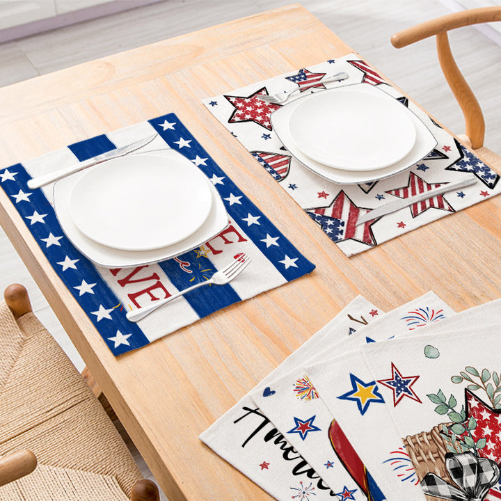 Patriotic Canvas Wall Art Featuring Americana Star Garland