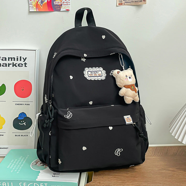 Stylish Floral-Embellished Backpack Bowlift