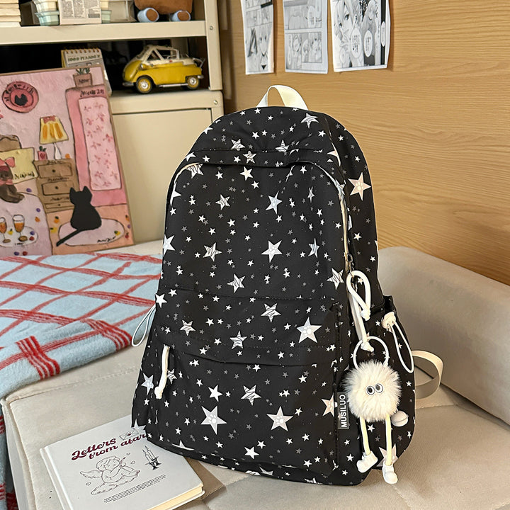 Trendy Star Patterned Backpack Bowlift