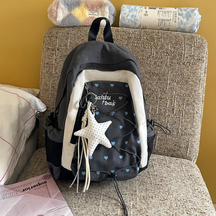 Cute Star-Embellished Casual Backpack Bowlift
