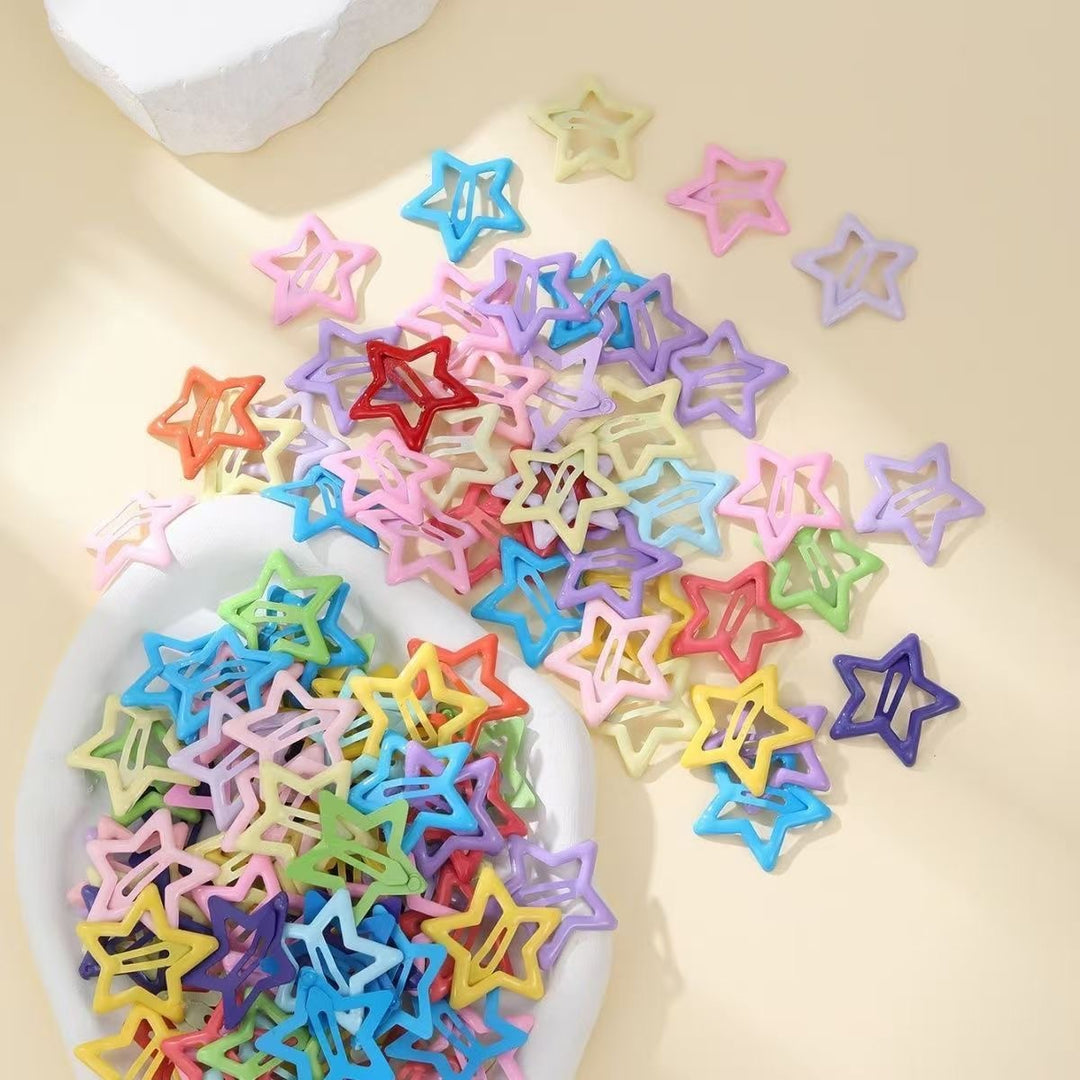 Colorful Star-Shaped Hair Clips Bowlift
