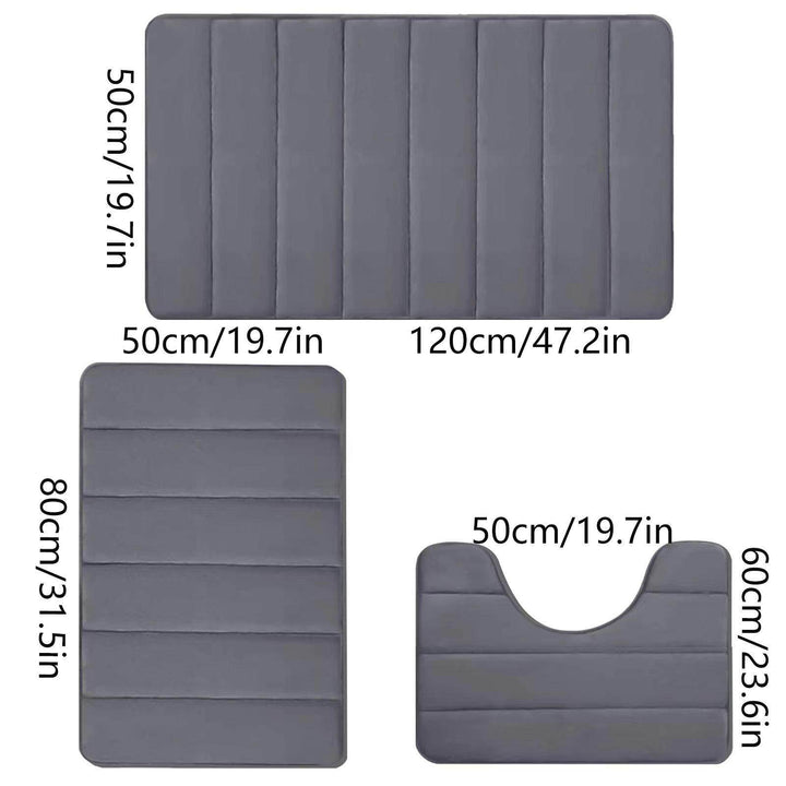 Non-Slip Bathroom Mat Set