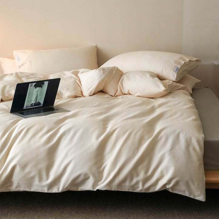 Luxury Cotton Sateen Duvet Cover Set with Pillowcases