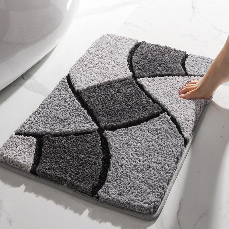 Geometric Pattern Bathroom Mat Bowlift