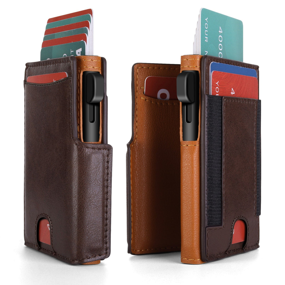 RFID-Blocking Leather Cardholder Bowlift