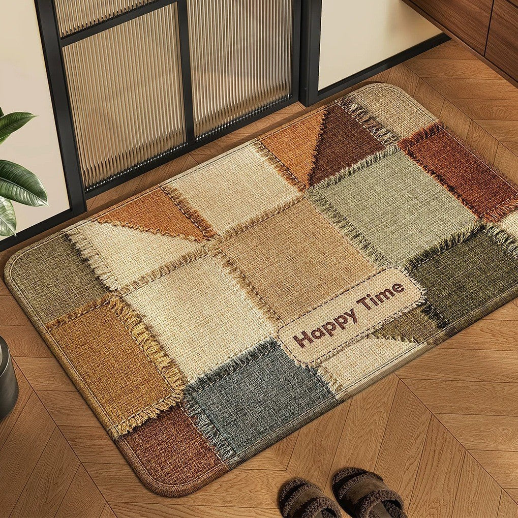 Cozy Patchwork Bath Mat Bowlift
