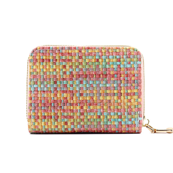 ven Texture Zip-Around Wallet