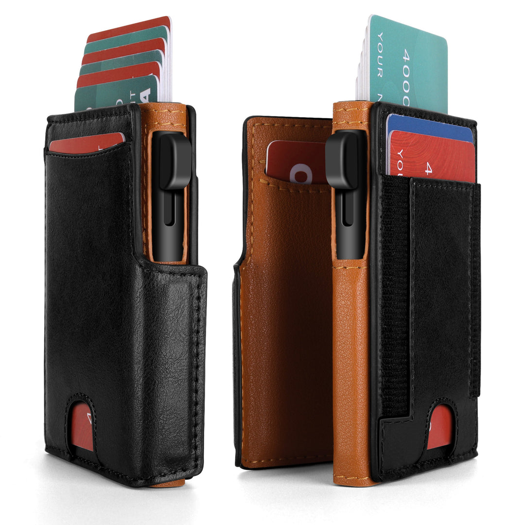 Dual-Layer Leather Cardholder Bowlift