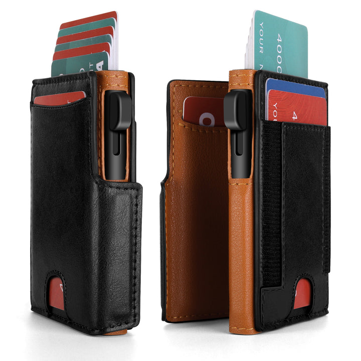 Dual-Layer Leather Cardholder Bowlift