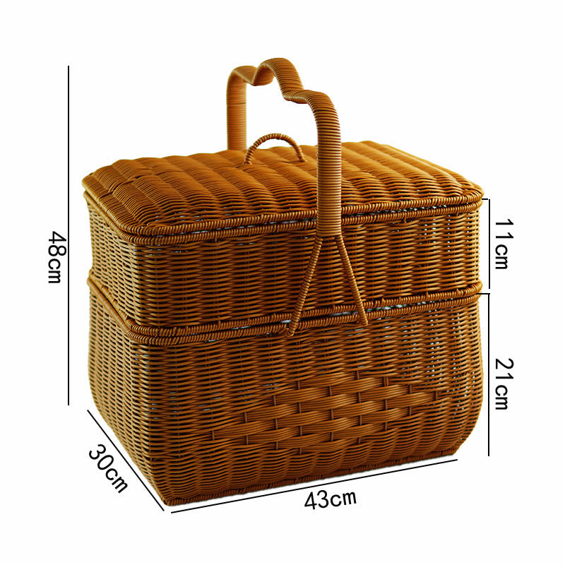 Decorative Laundry Basket with Lid and Handle