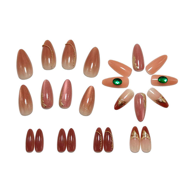Glamorous artificial nails with sparkling accents Bowlift