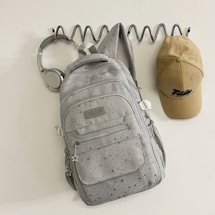 Star-Patterned Backpack with Multiple Compartments Bowlift