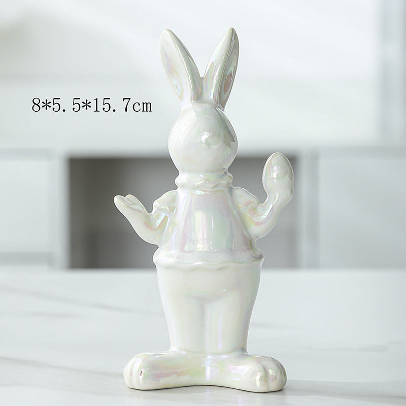 Decorative Ceramic Bunny Bowlift