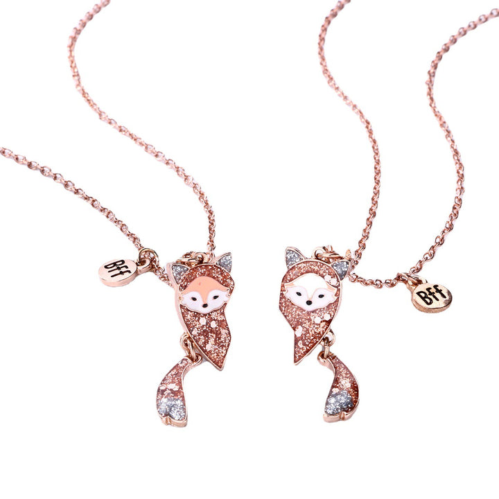 Best Friends Fox Pendant Necklace Bowlift