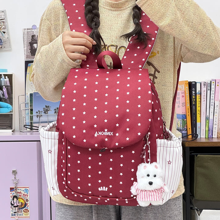 Stylish Star-Embellished Backpack Bowlift 1791205579