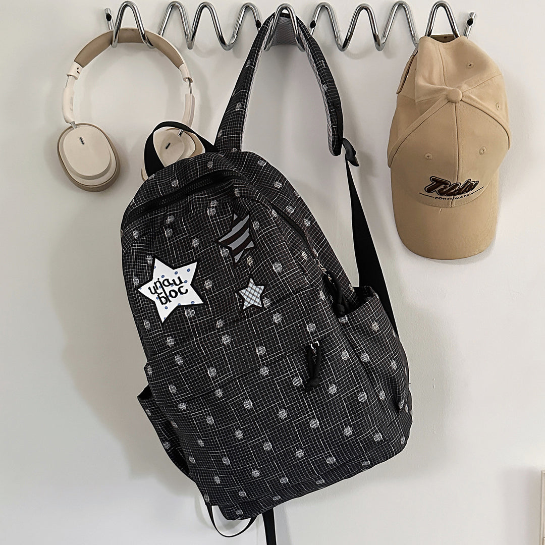 Polka Dot Patterned Casual Backpack Bowlift