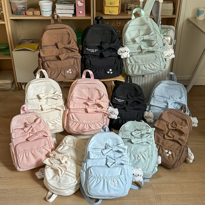 Stylish Bow-Accented Backpack Bowlift