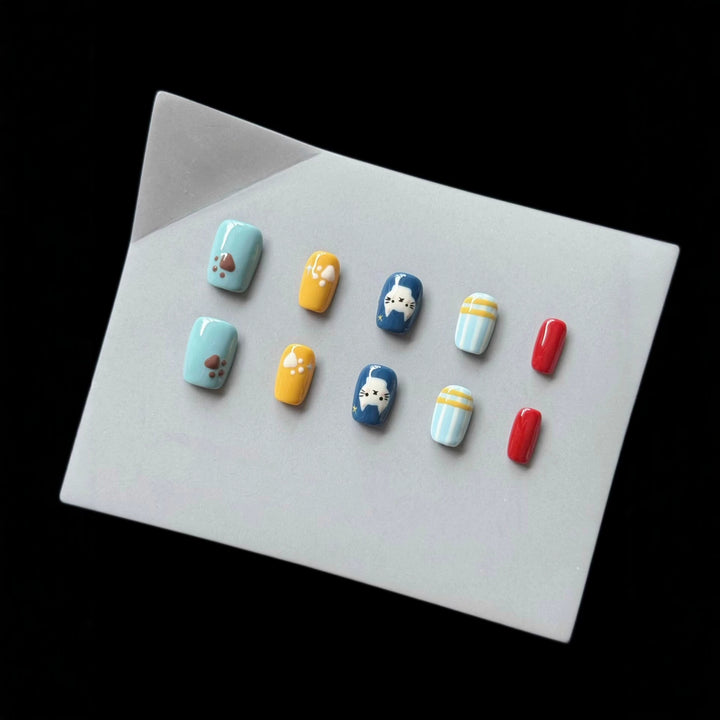 Decorative Character Press-On Nails Set