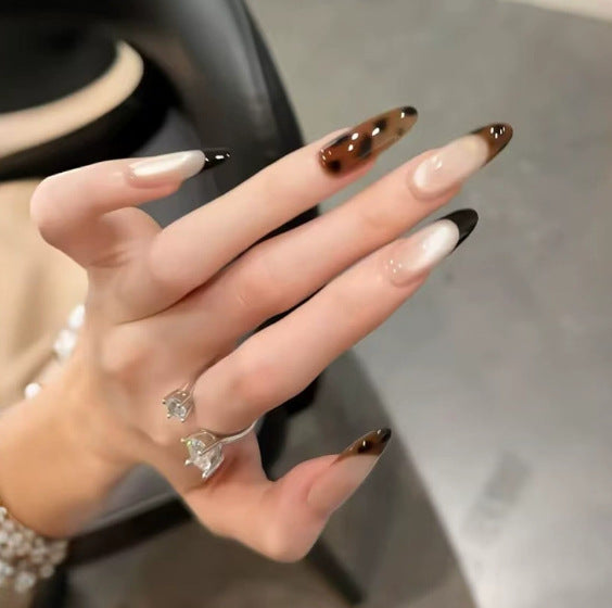 Crystal-Embellished Long Stiletto Press-On Nails