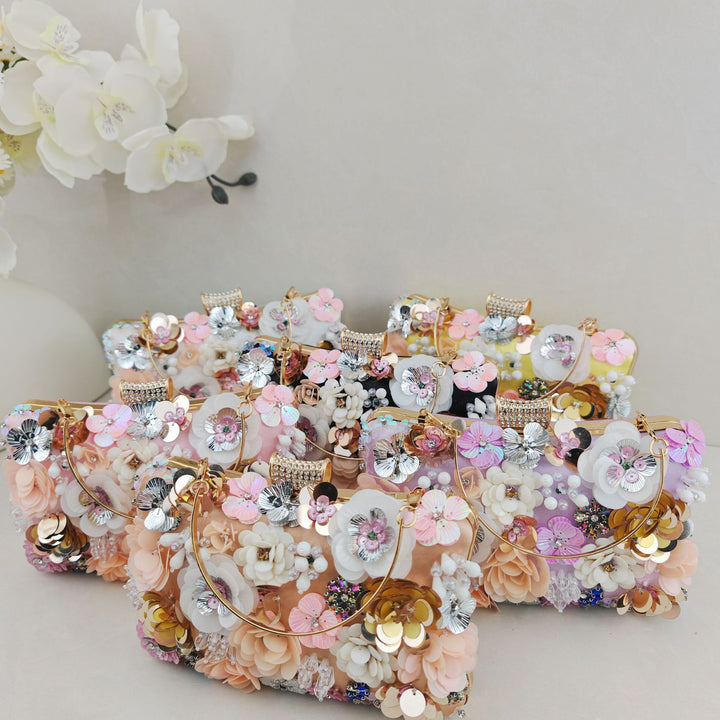 Floral Embellished Evening Clutch
