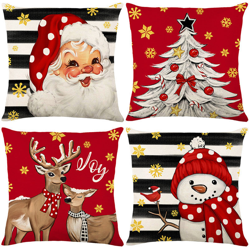 Pastel Christmas Throw Pillow Cover Set Decorative Cushion Covers