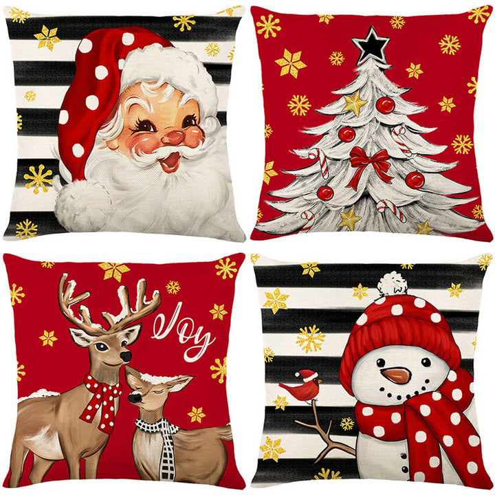 Pastel Christmas Throw Pillow Cover Set Decorative Cushion Covers