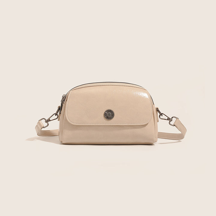 Vintage-Inspired Leather Crossbody Bag