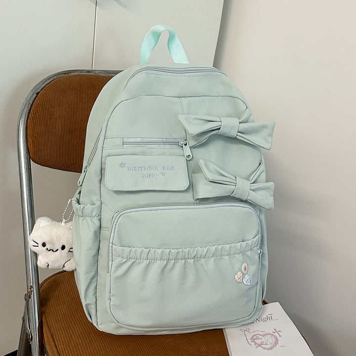 Stylish Bow-Accented Backpack Bowlift