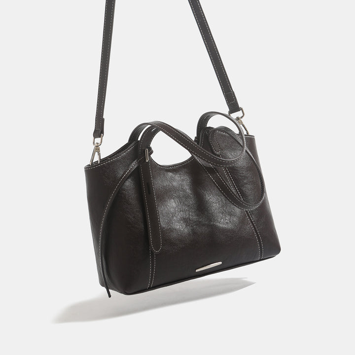 Luxurious Leather Shoulder Tote Bag