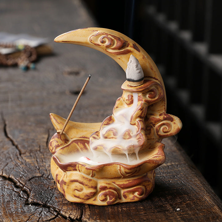 Decorative Moon-shaped Incense Holder
