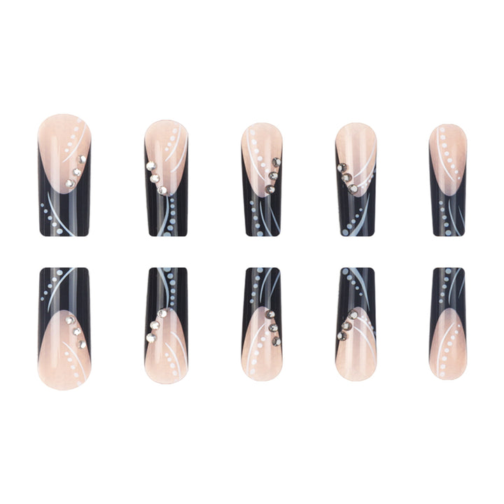 Decorative Artistic Long Stiletto Press-On Nails Bowlift