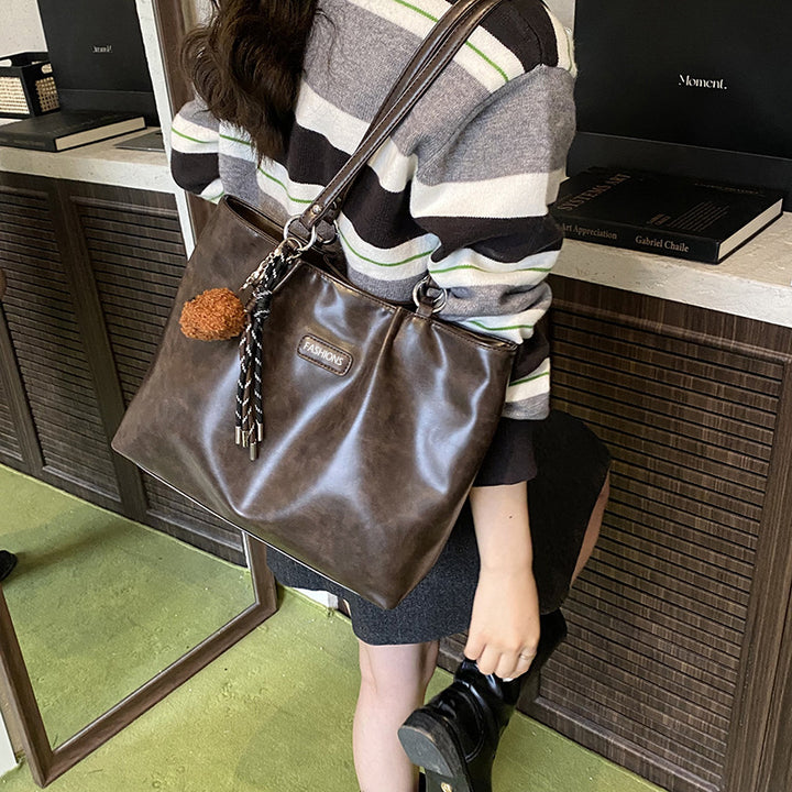 Chic Faux Leather Tote Bag Bowlift