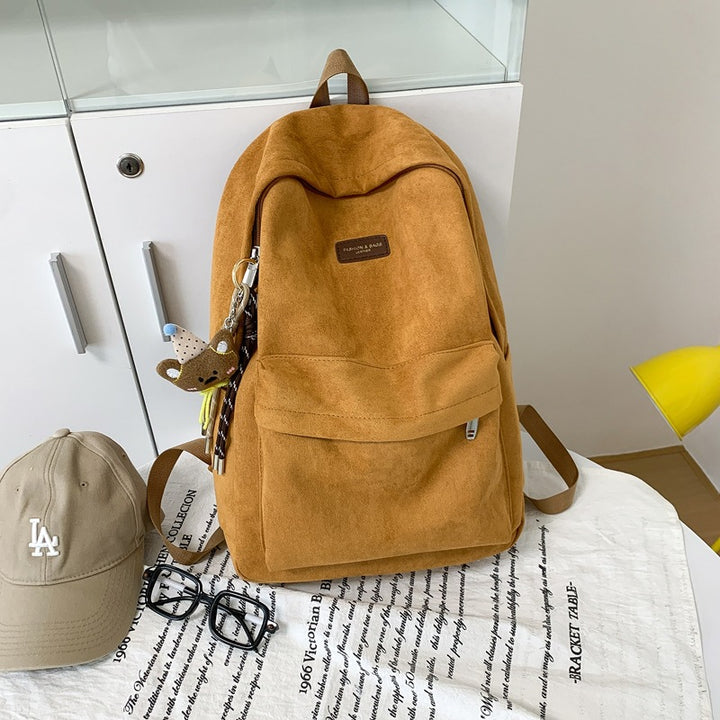 Stylish Suede Backpack Bowlift