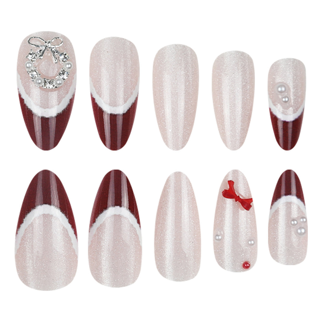 Decorative Holiday-Themed Press-On Nails Bowlift