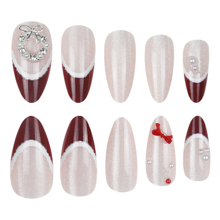 Decorative Holiday-Themed Press-On Nails Bowlift