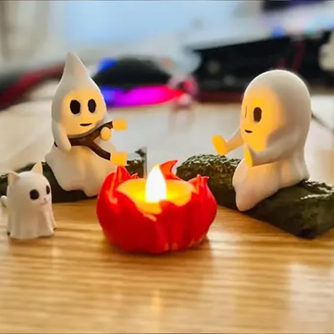 Creative Ghost Campfire Figurine Set Bowlift