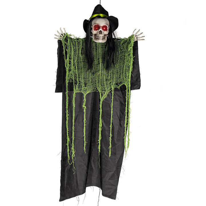 Animated Witch Skeleton Decoration Bowlift