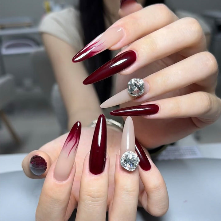 Stylish Press-On Nail Tips with Leopard Design Bowlift