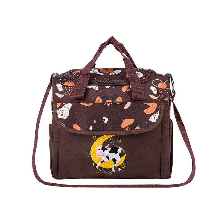 Multifunctional diaper bag with integrated changing mat Bowlift