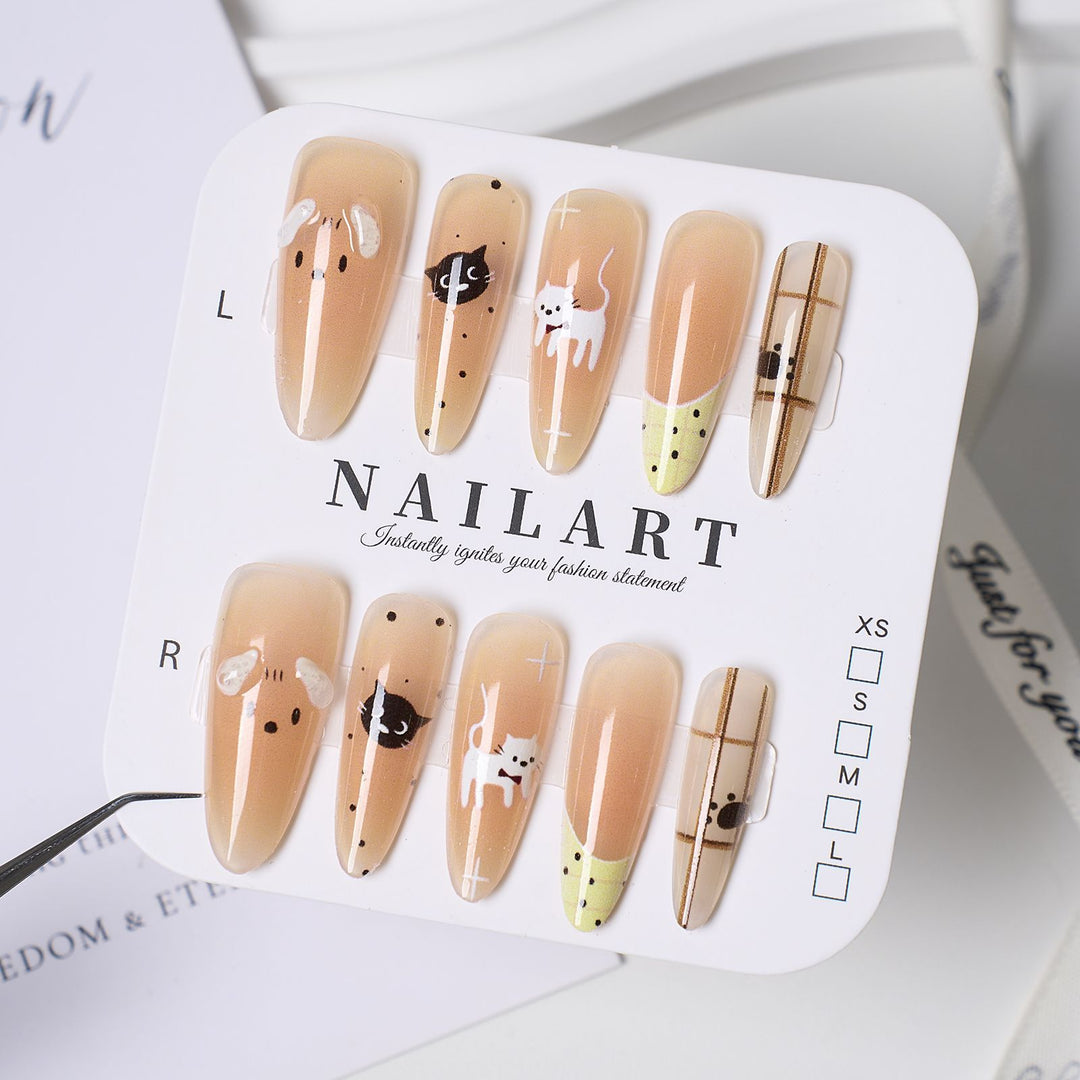 Artistic Floral and Gemstone Press-On Nails Bowlift