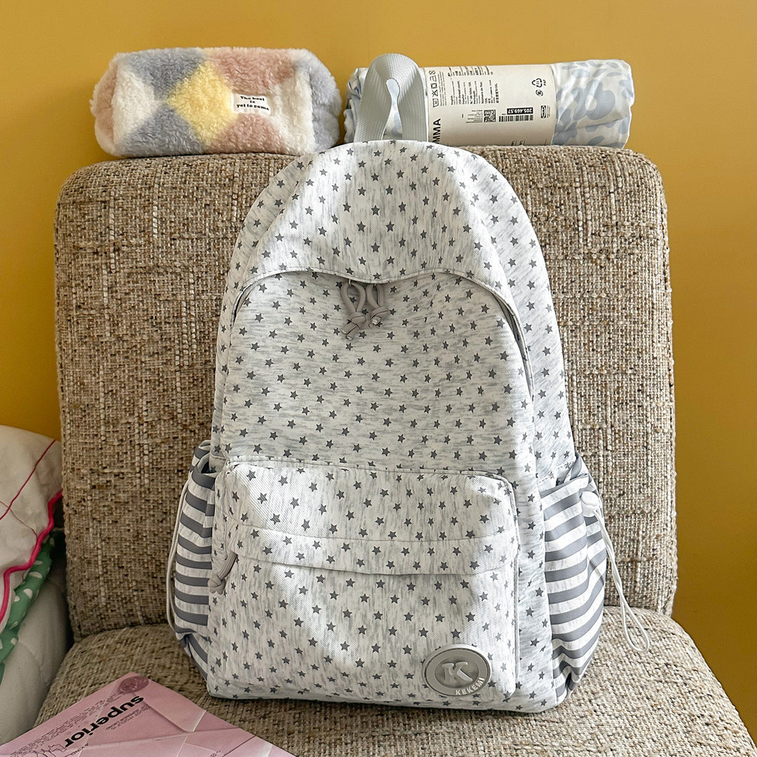 Cute Star-Patterned Backpack Bowlift