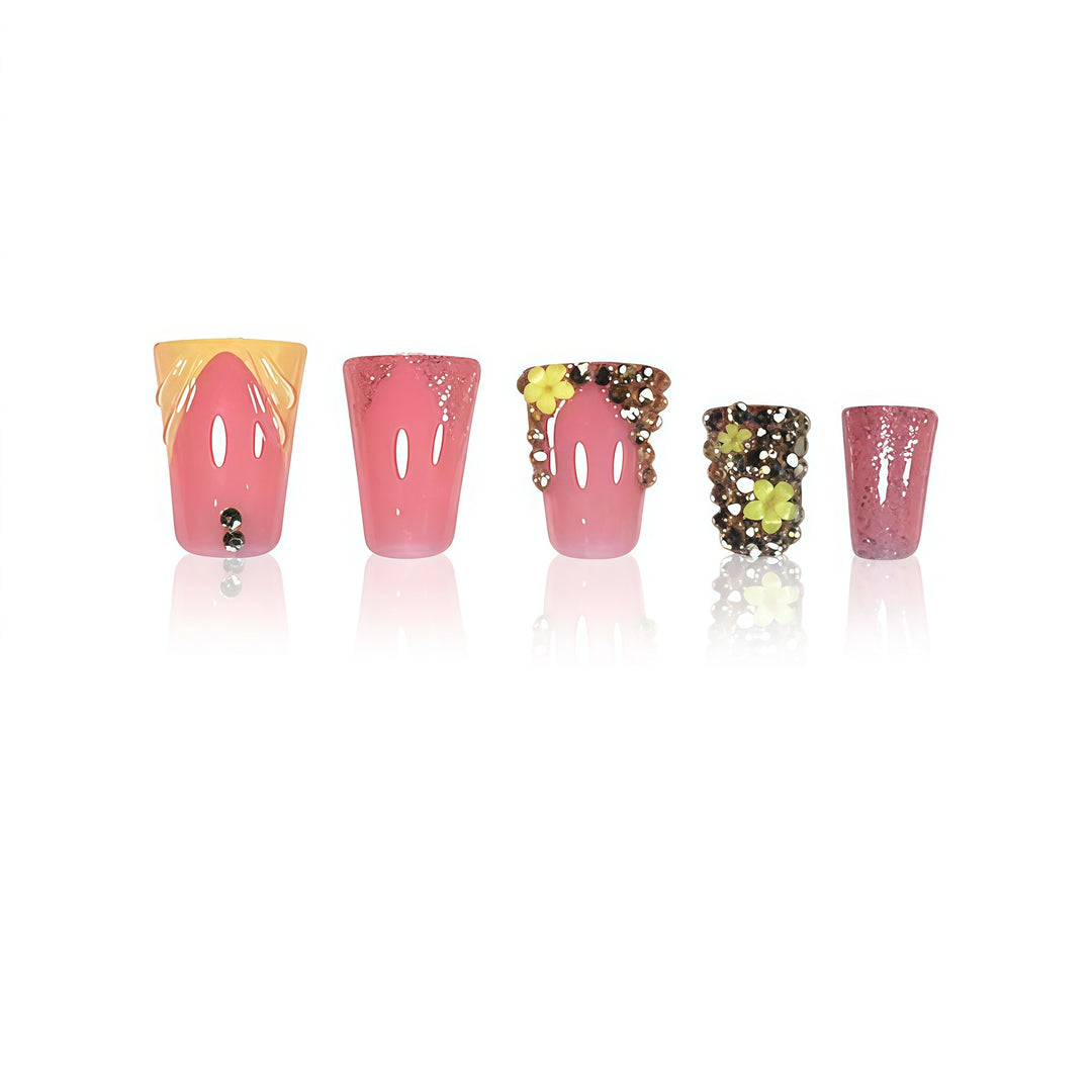 Decorative Floral 3D Nail Art Extensions Bowlift