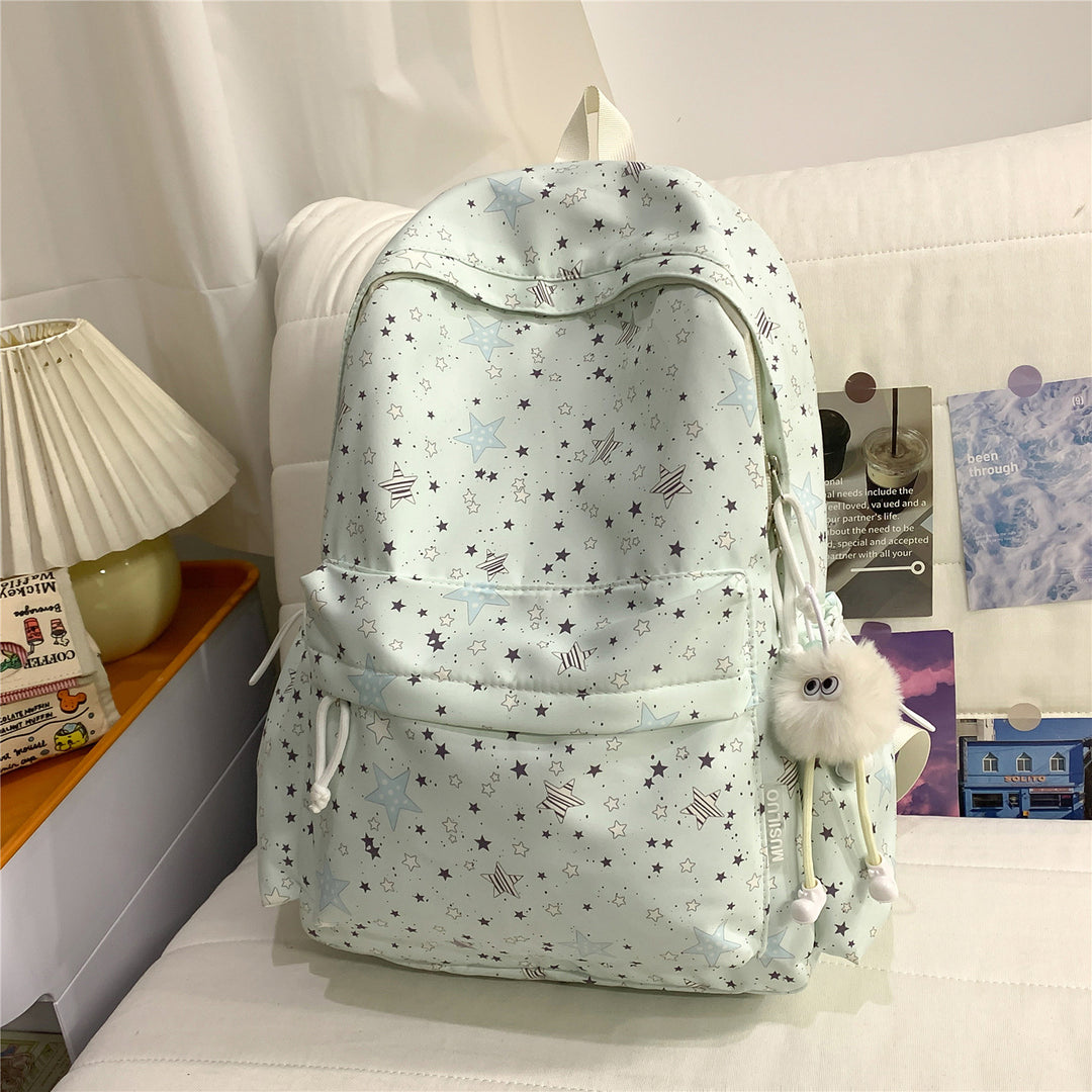 Trendy Star Patterned Backpack Bowlift